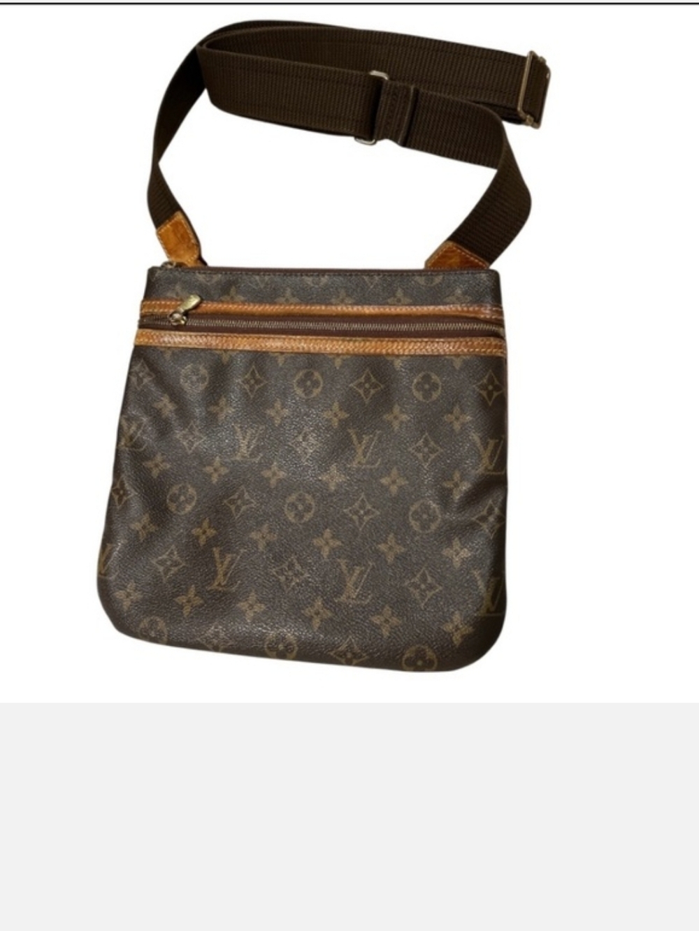 Louis Vuitton Monogram Crossbody Bag in Brown and Tan